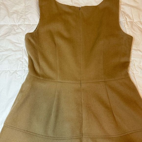 Hobbs London women's dress size 12 drop waist a line 100% wool camel brown color - Picture 9 of 15